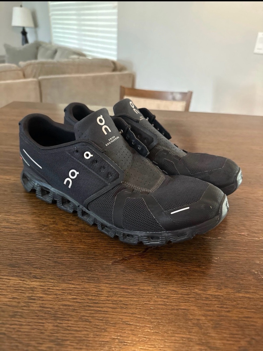 On Running Men's Black Cloudflow Running Shoes Size 13